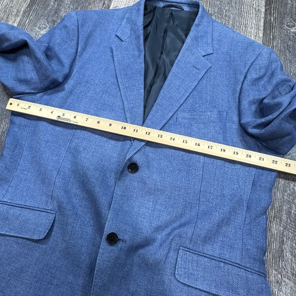 Rodd and Gunn Original Fit Sport Coat Mens L Two-Button Casual Jacket Blue Linen - Picture 8 of 16
